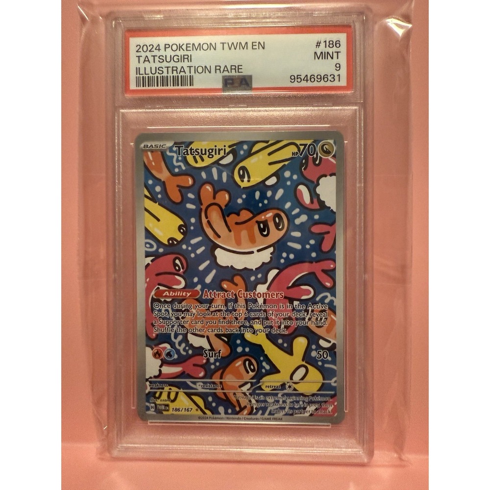 2024 Pokemon Twilight Masquerade Tatsugiri 186/167 Illustration Rare PSA 9